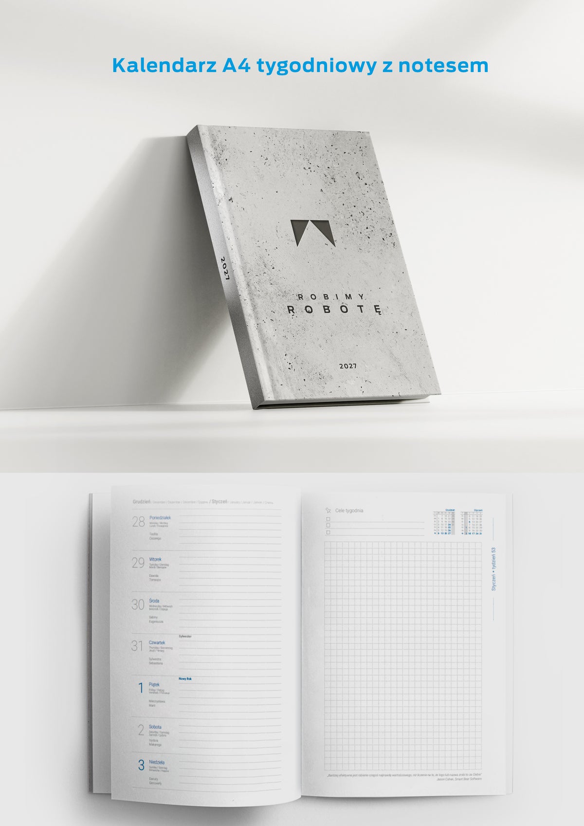 PRE-ORDER | Kalendarz A4 z notesem